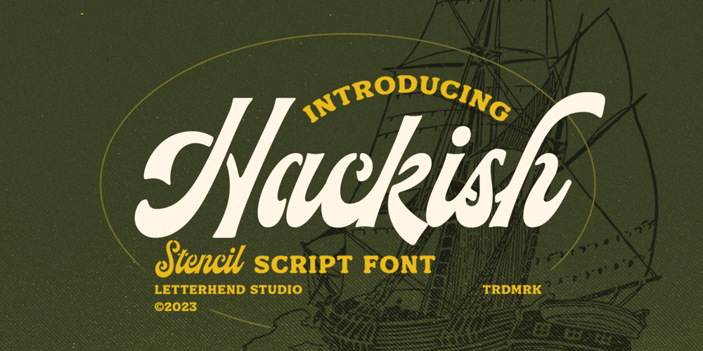 Hackish Script font