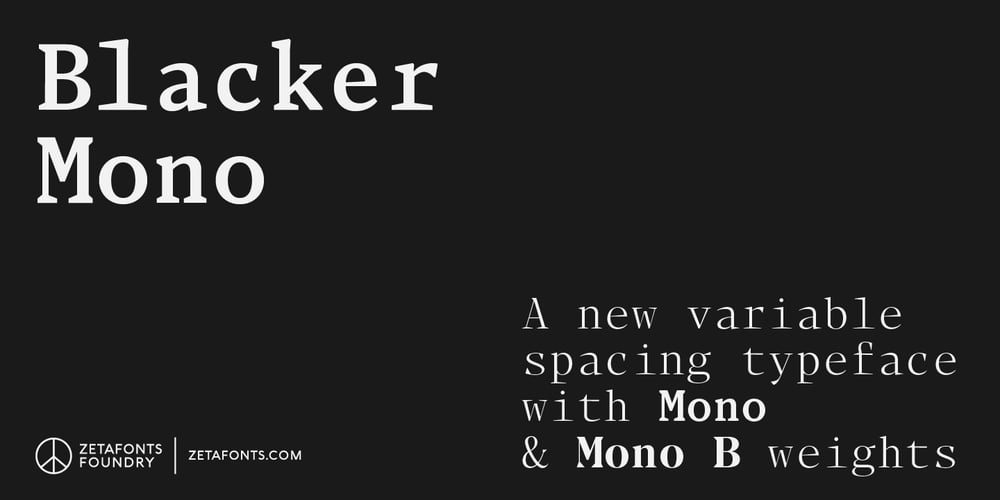 Blacker Mono font