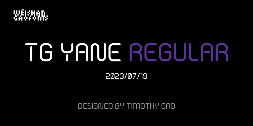 TG Yane font