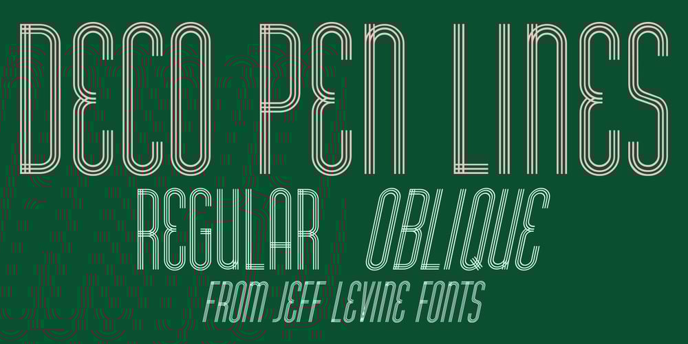Deco Pen Lines JNL font