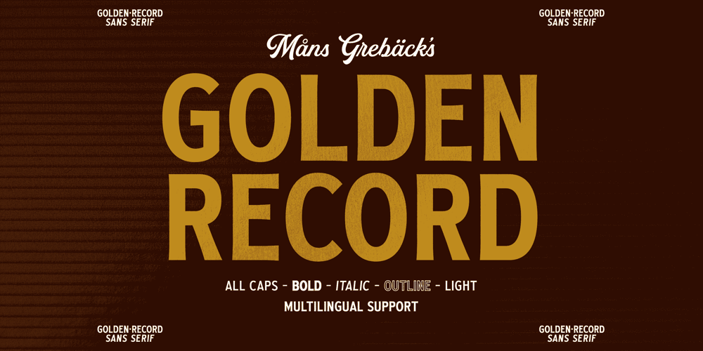 Golden Record font