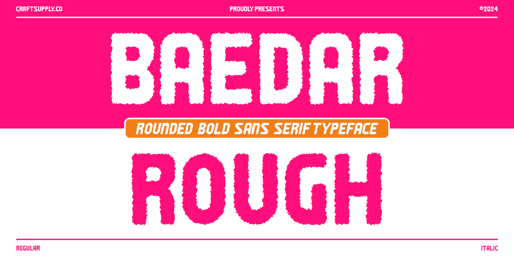 Baedar Rough font