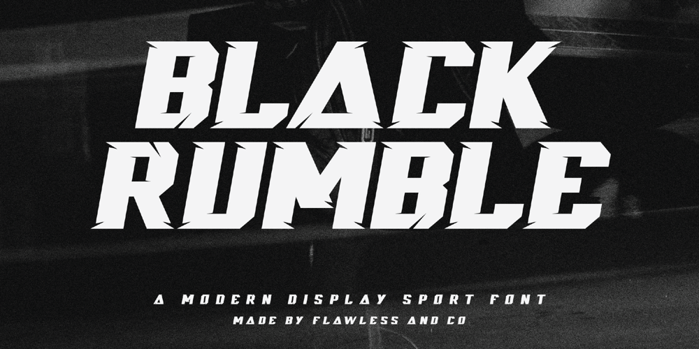 Black Rumble font