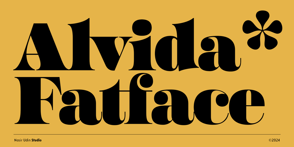 Alvida Fatface font