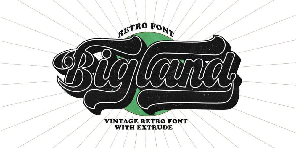 Bigland Retro font