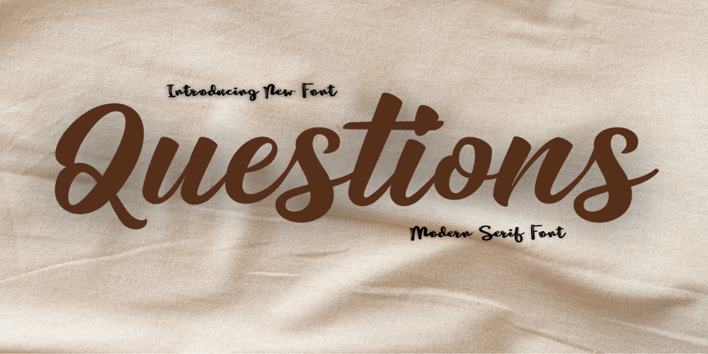 Questions Modern Serif font