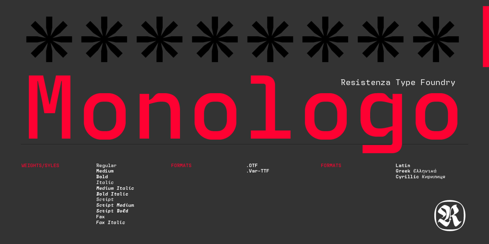 Monologo font
