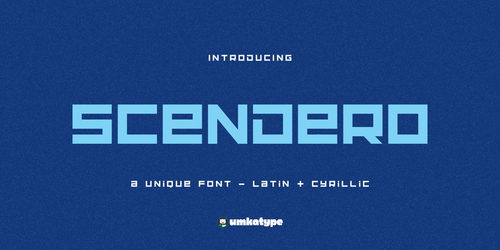 Scendero font