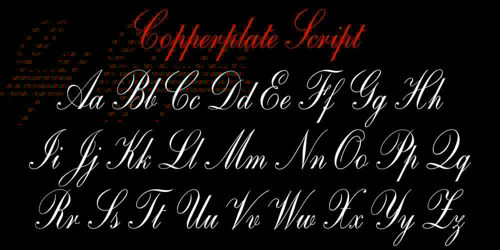 Copperplate Script font