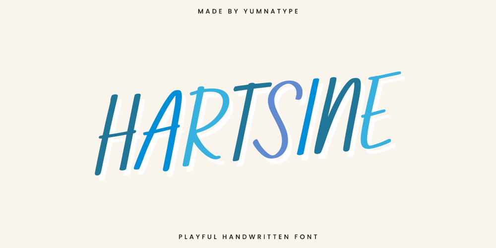 Hartsine font