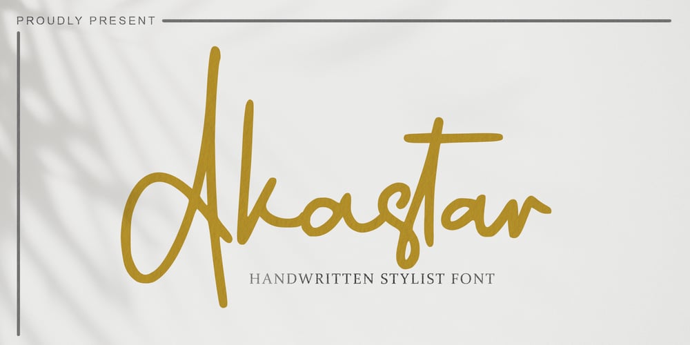 Akastar font