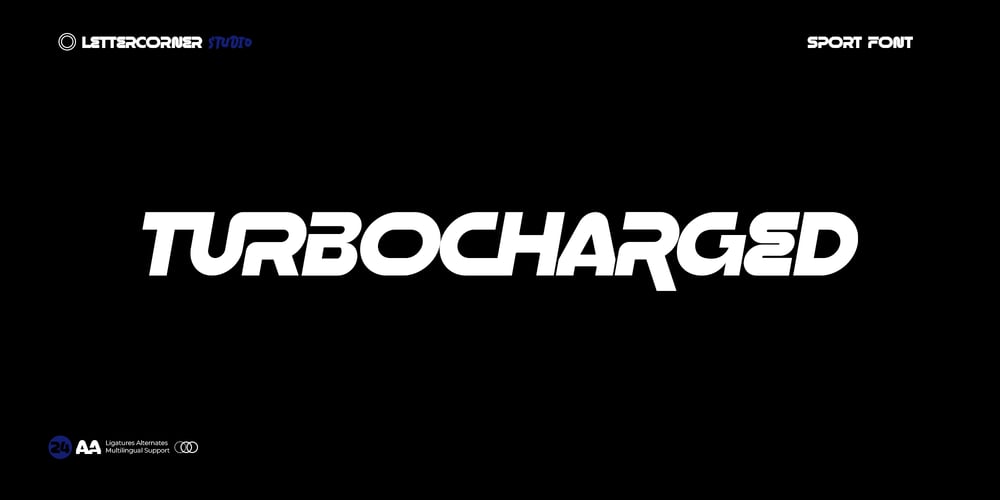 Turbocharged font