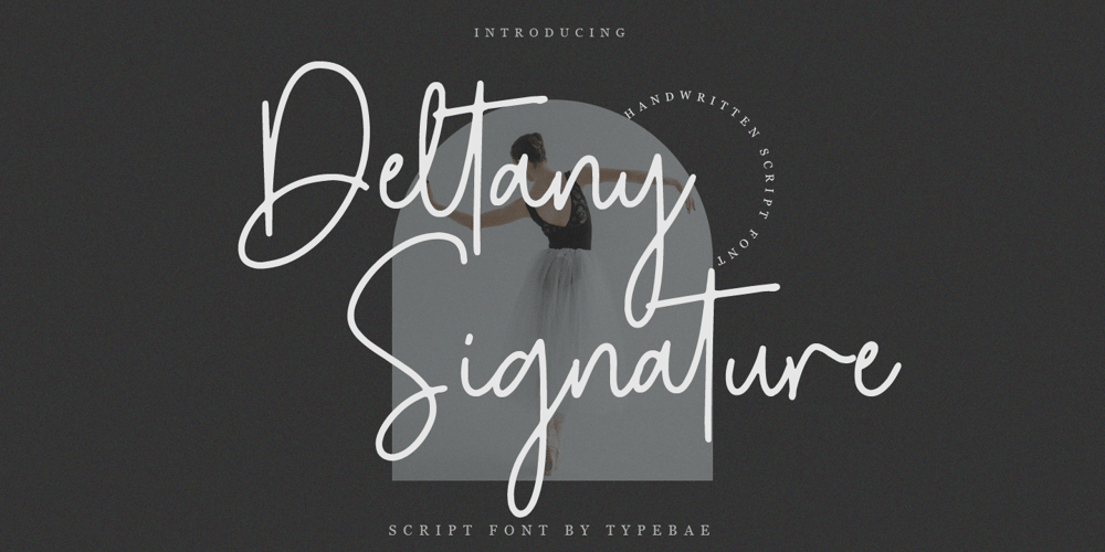 Deltany Signature font