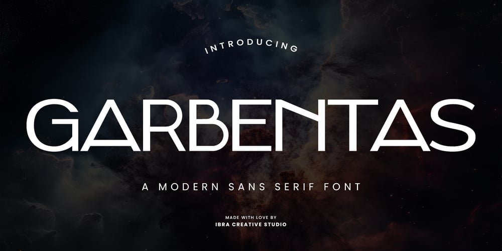 Garbentas font