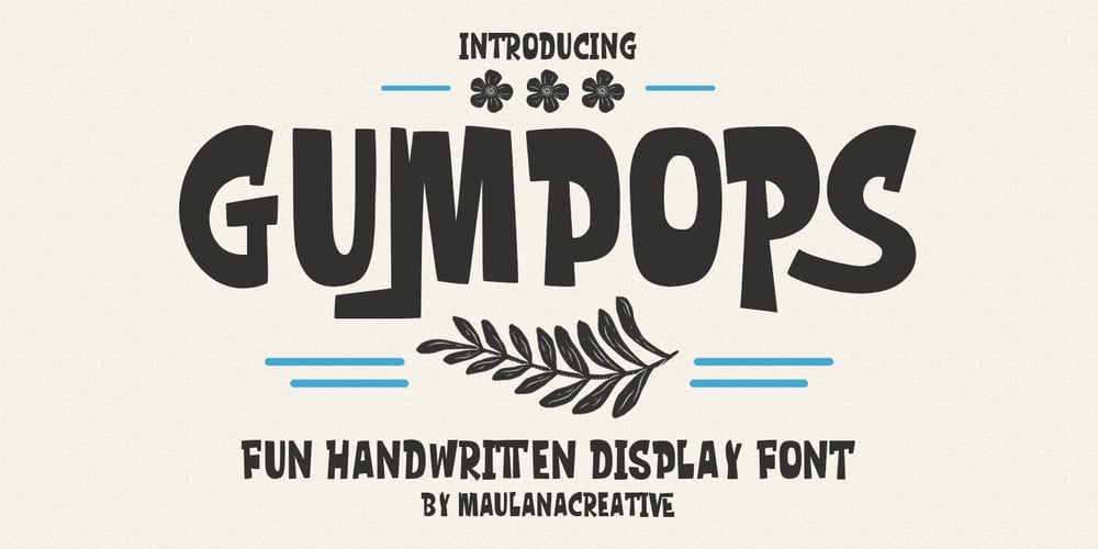 Gumpops font