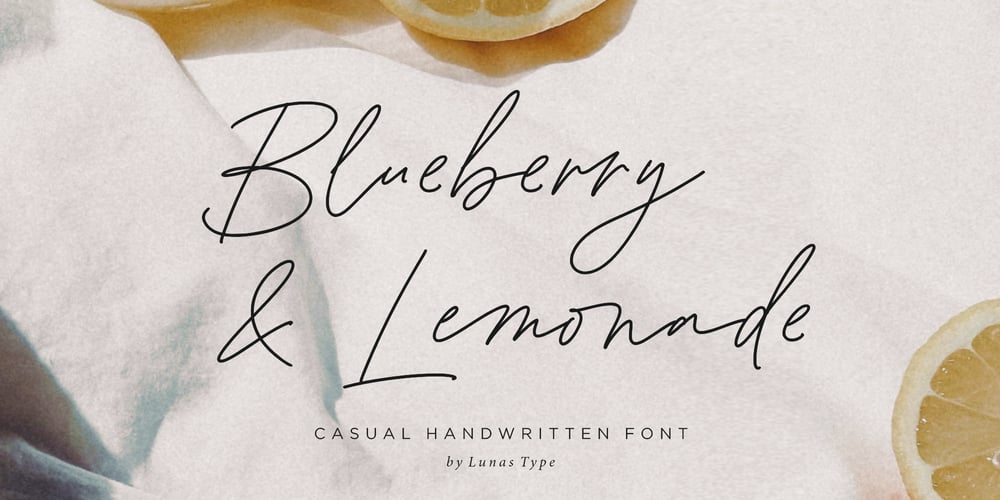 Blueberry and Lemonade font