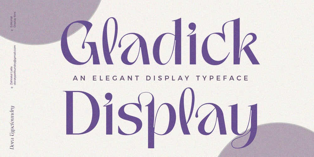 Gladick Display font