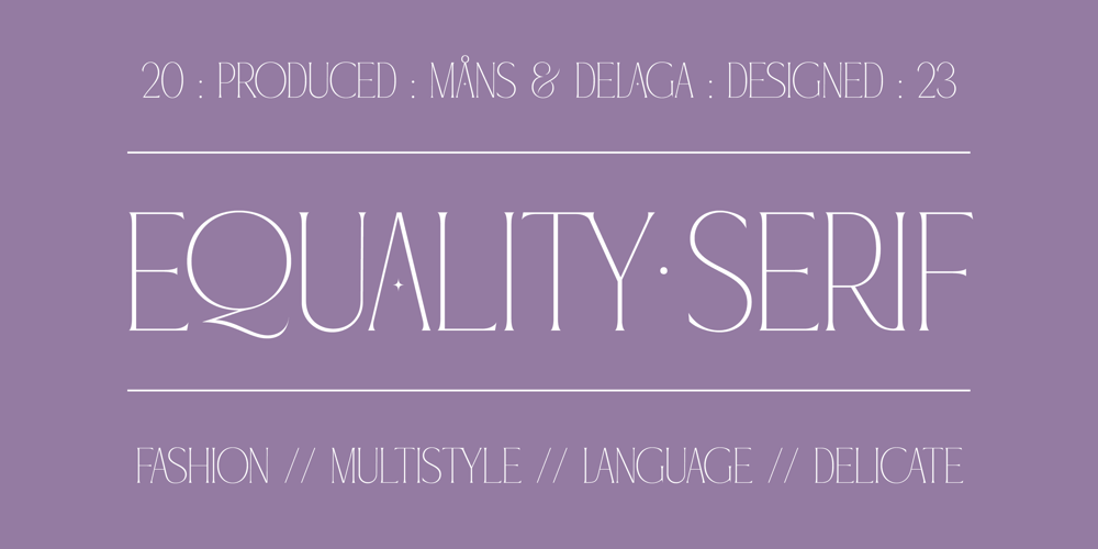 Equality Serif font