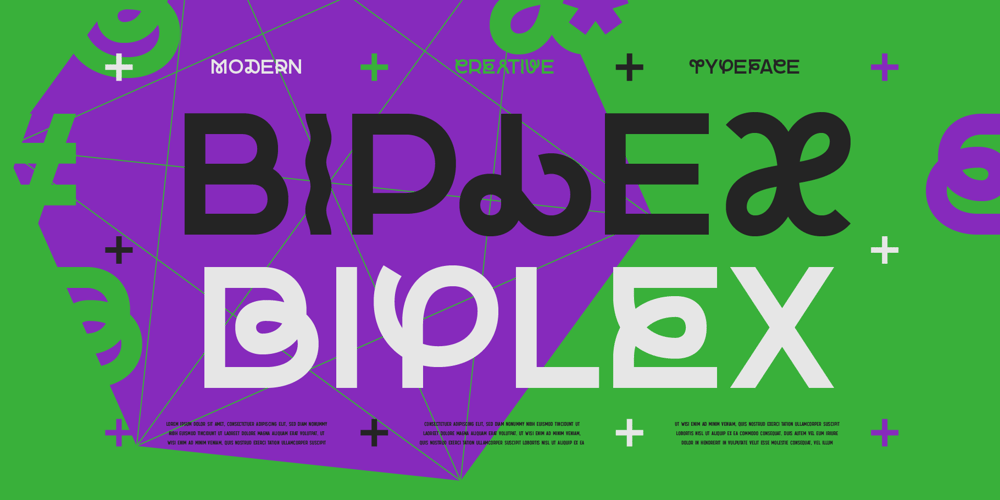 Biplex font