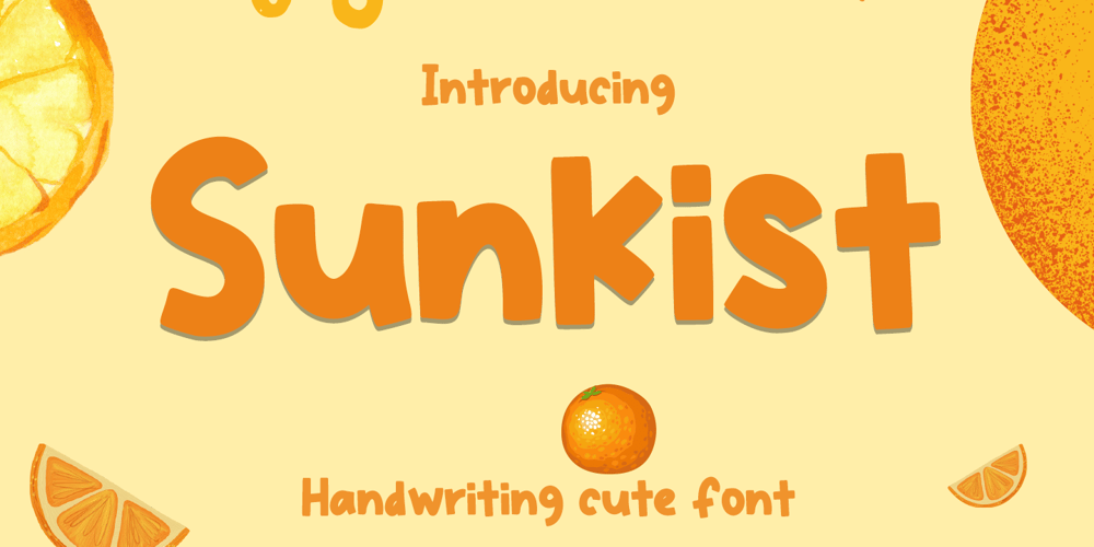 Sunkist font