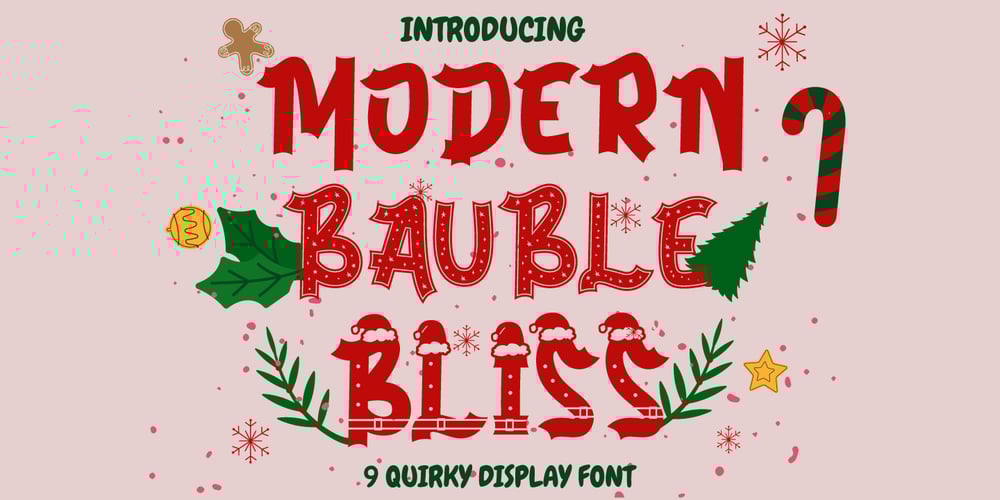 Modern Bauble Bliss font