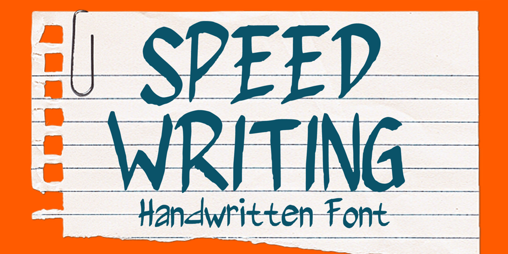 Speed Writing font