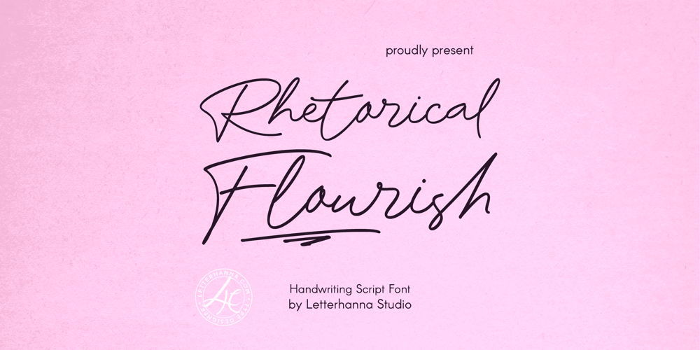 Rhetorical Flourish font