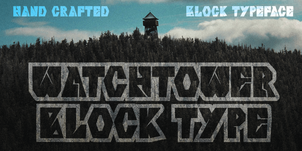 Watchtower Block font