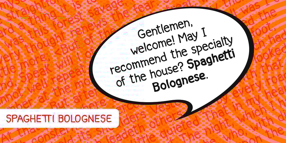 Spaghetti Bolognese font