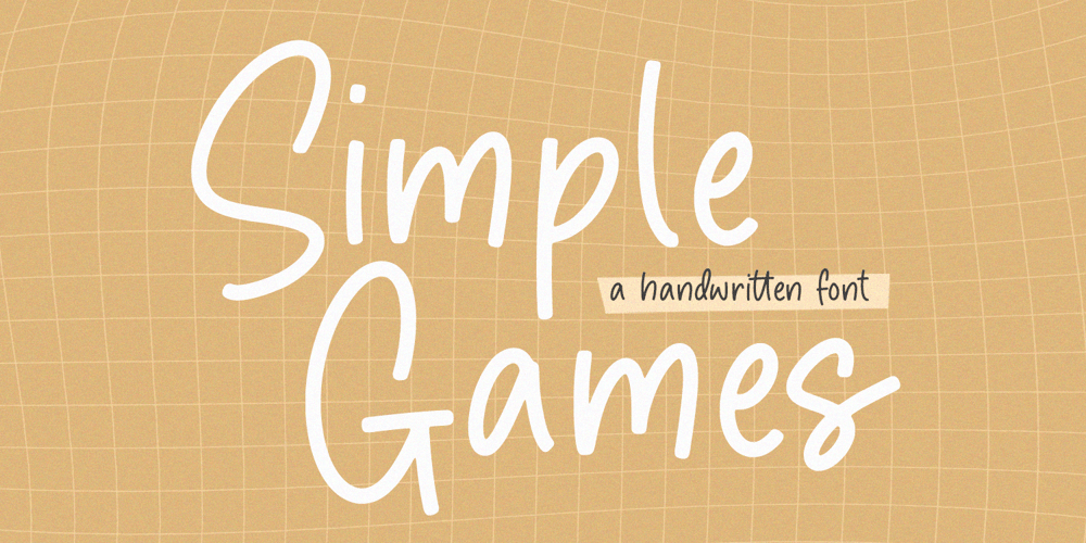 Simple Games font