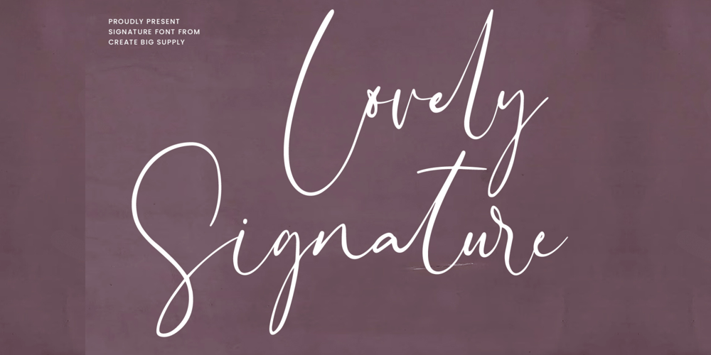Lovely Signature font