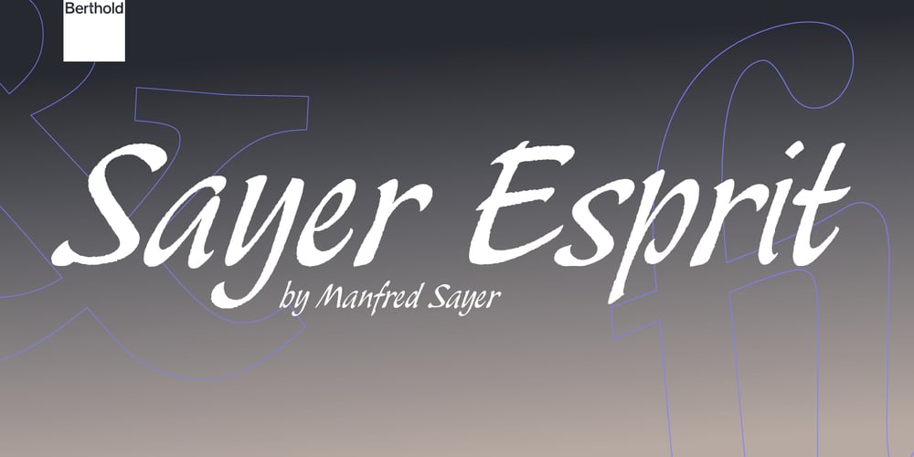 Sayer Esprit font