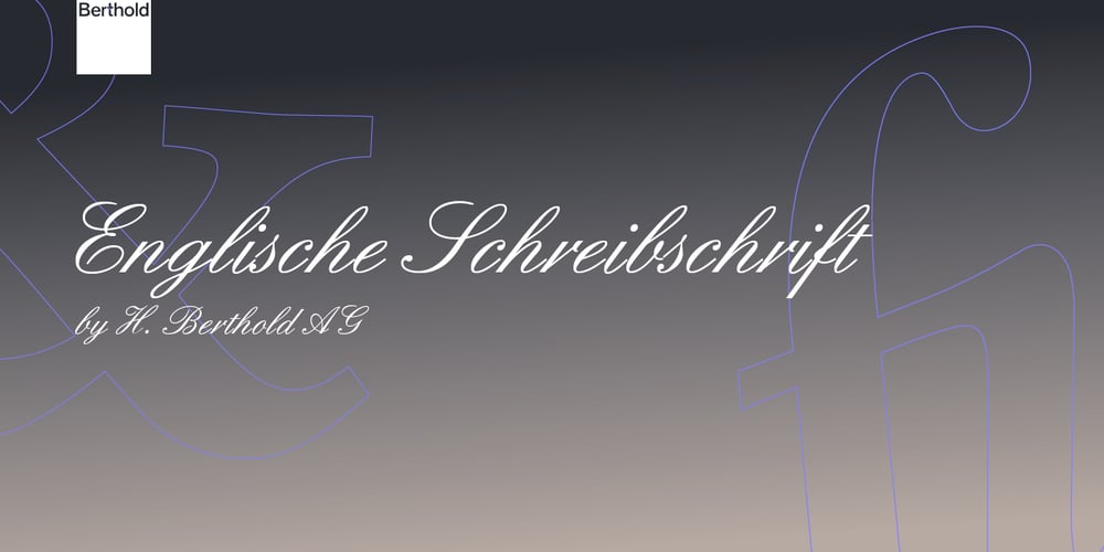 Berthold Englische Schreibschrift font
