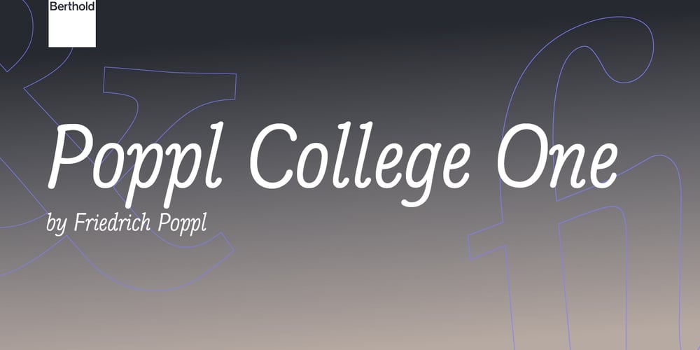 Poppl College font