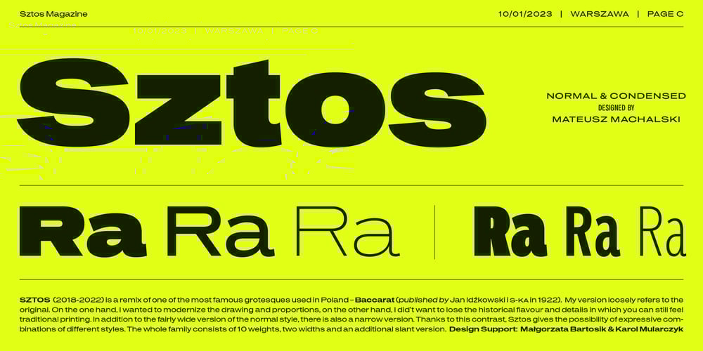 Sztos font