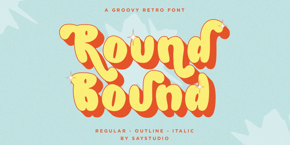 Round Bound Groovy font