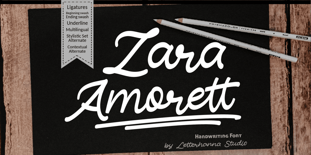 Zara Amorett font