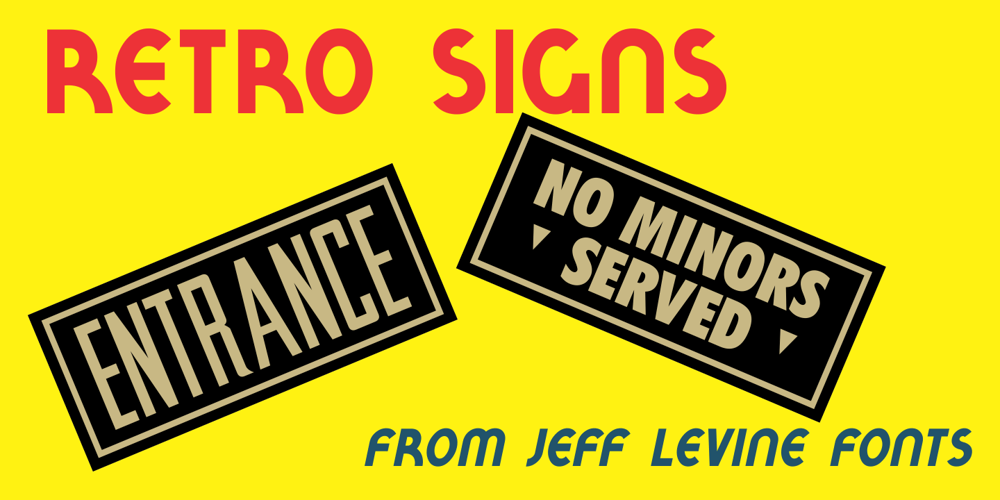 Retro Signs JNL font