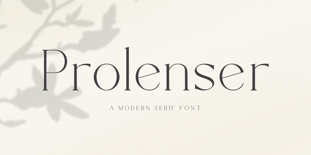 Prolenser font