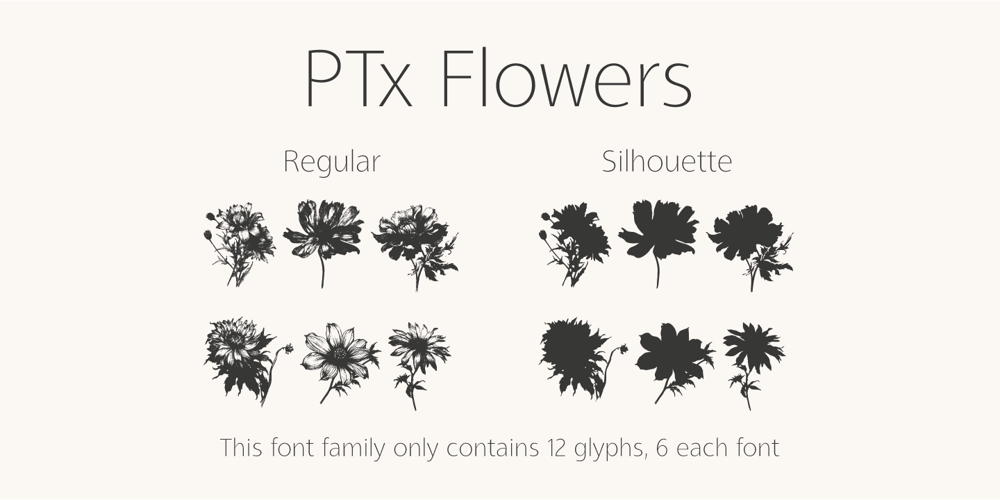 PTx Flowers font