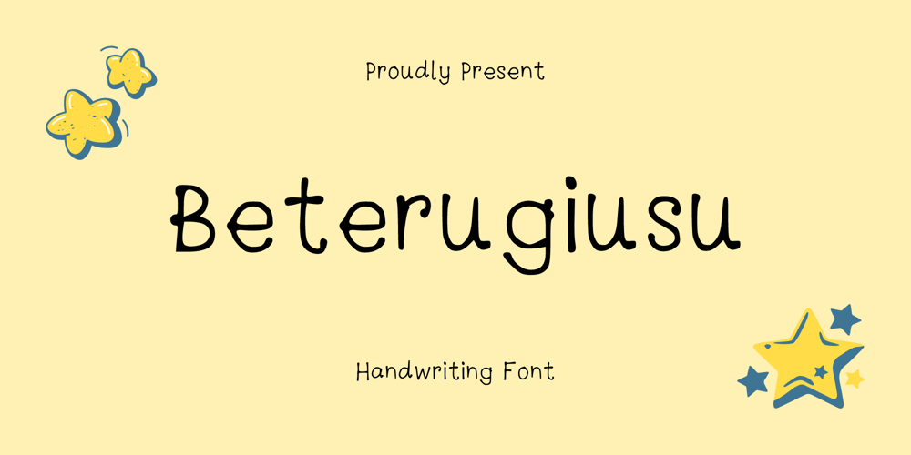 Beterugiusu font
