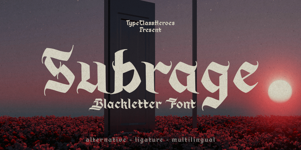 Subrage font