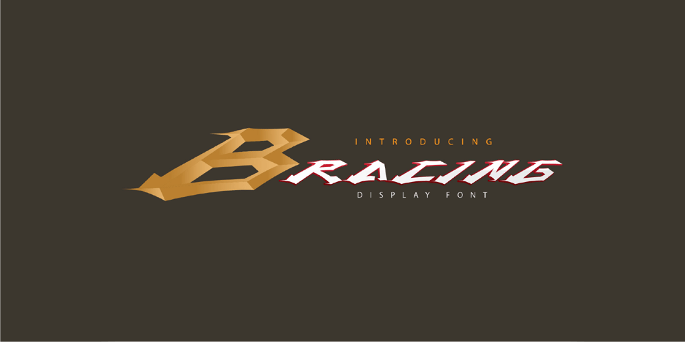 B Racing font