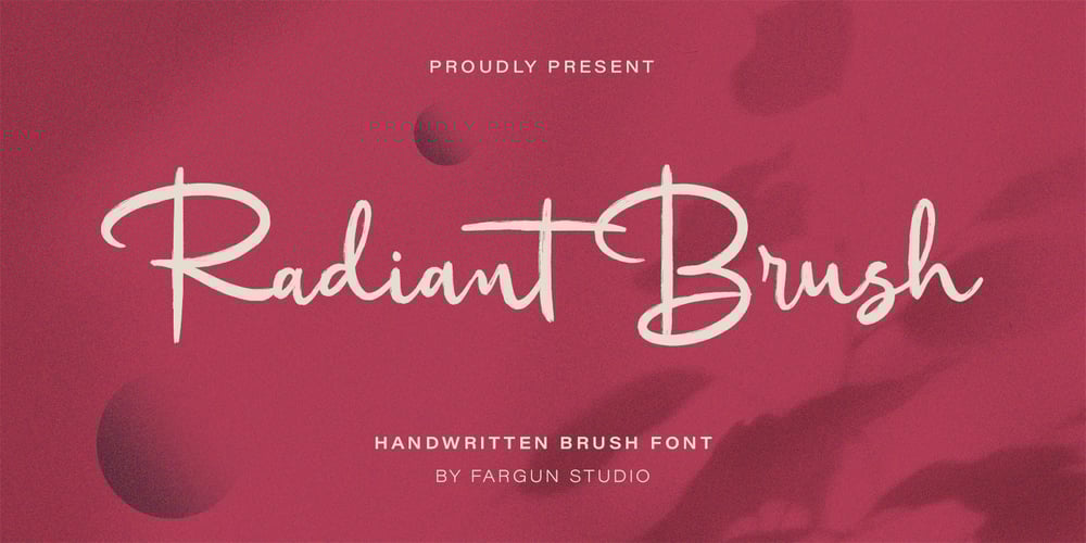 Radiant Brush font