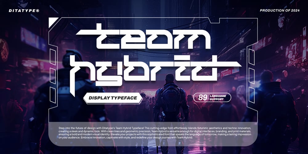 Team Hybrid font