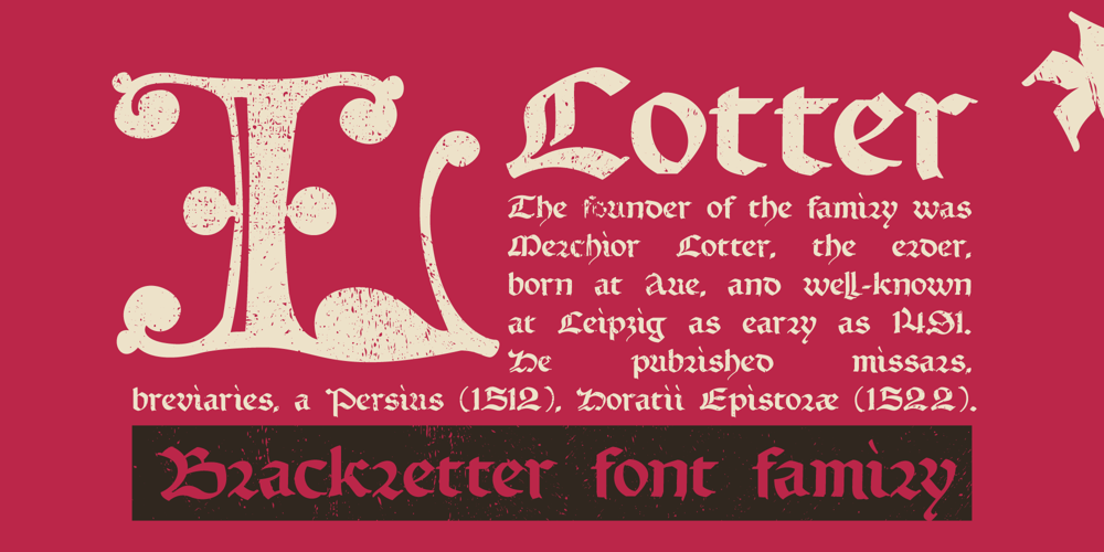 Lotter font