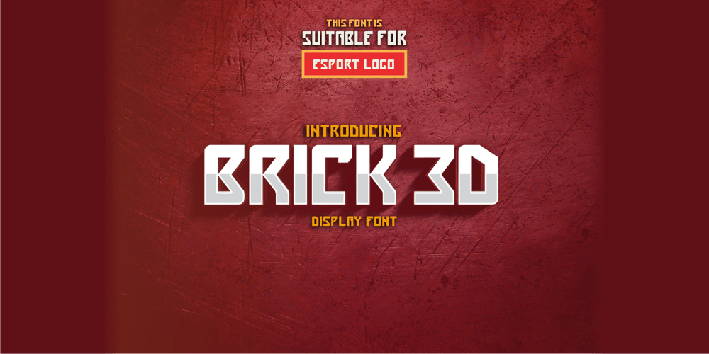BRICK 3d font