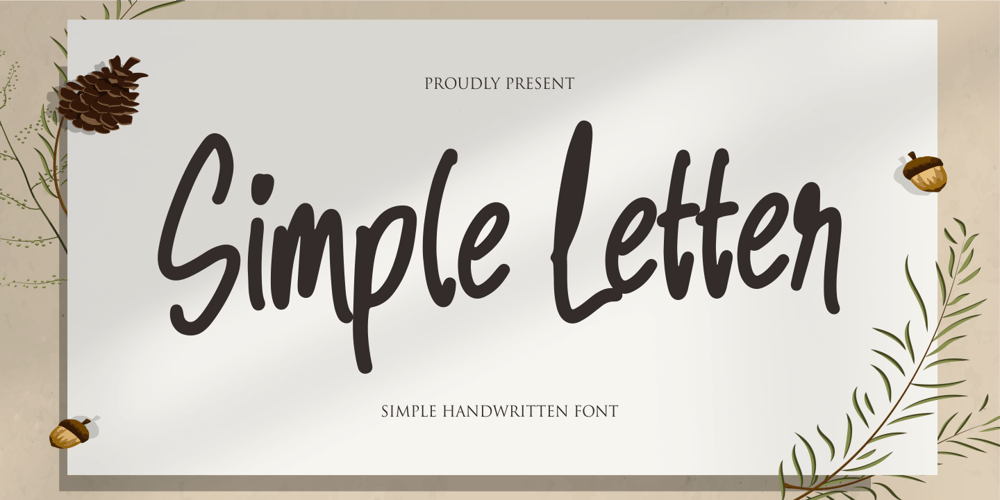 Simple Letter font