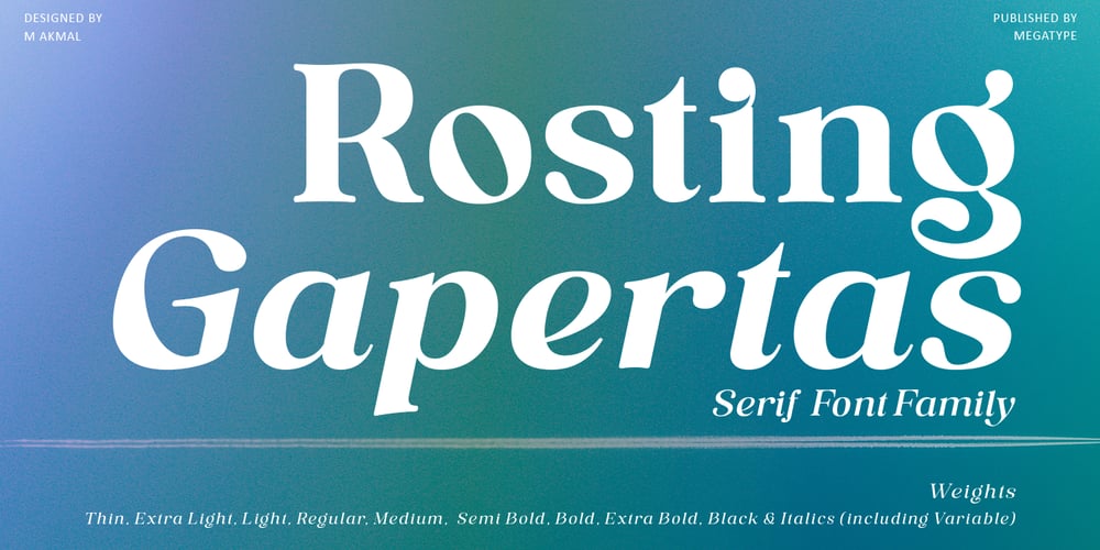 Rosting Gapertas font
