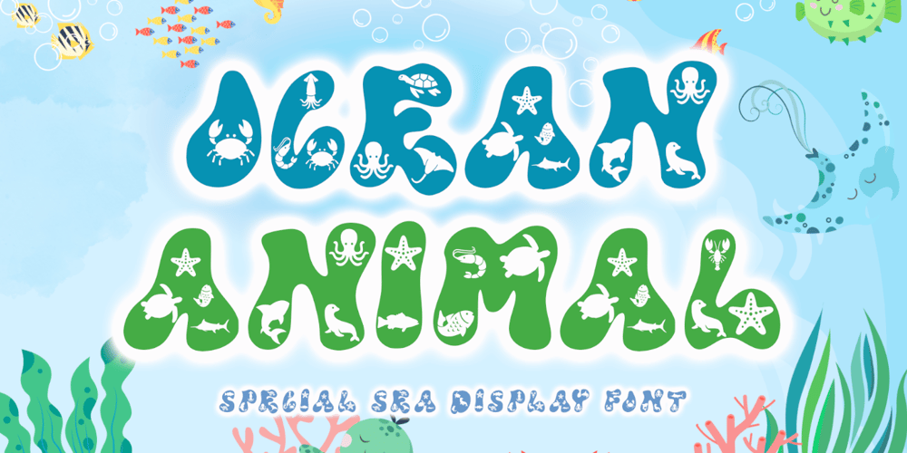 Ocean Animal font